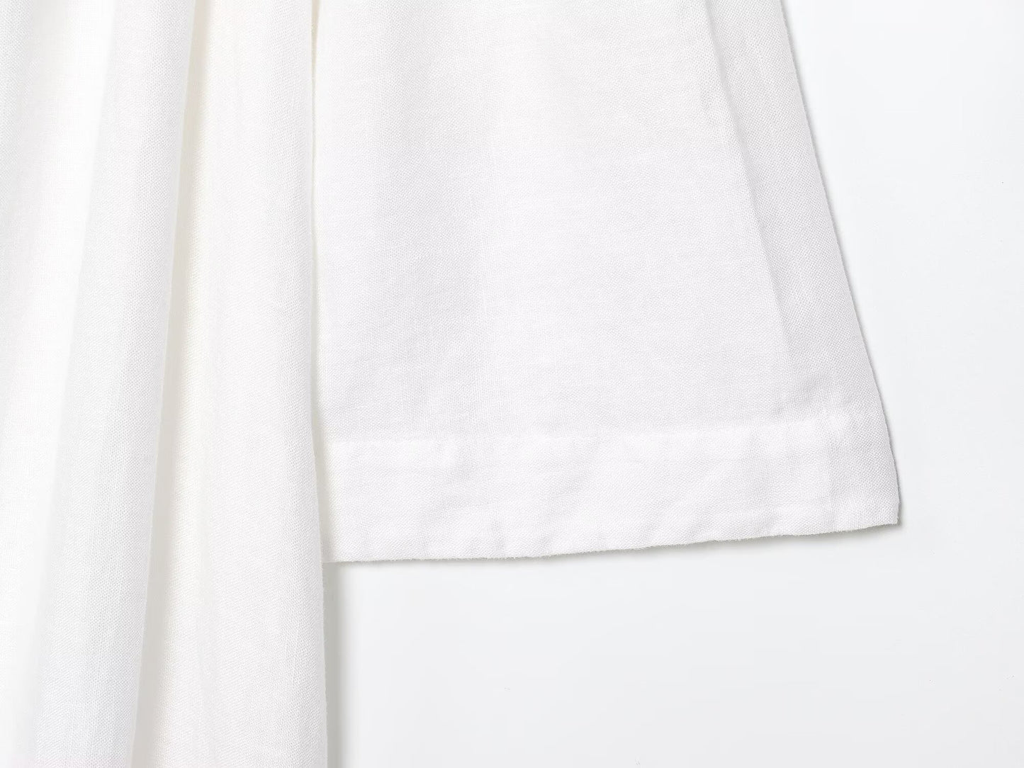 Women's New Fashion Loose Off Shoulder A-line Linen Blended Midi Dress