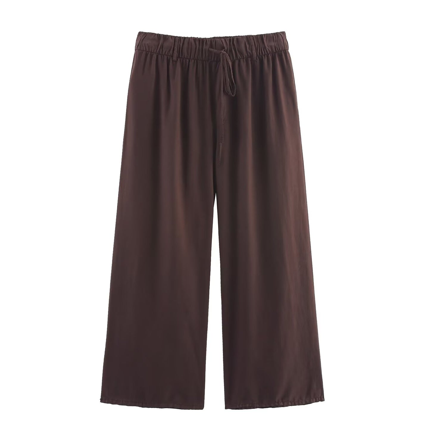 Women's new fashion sleeveless hanging neck draped top+Pants suit