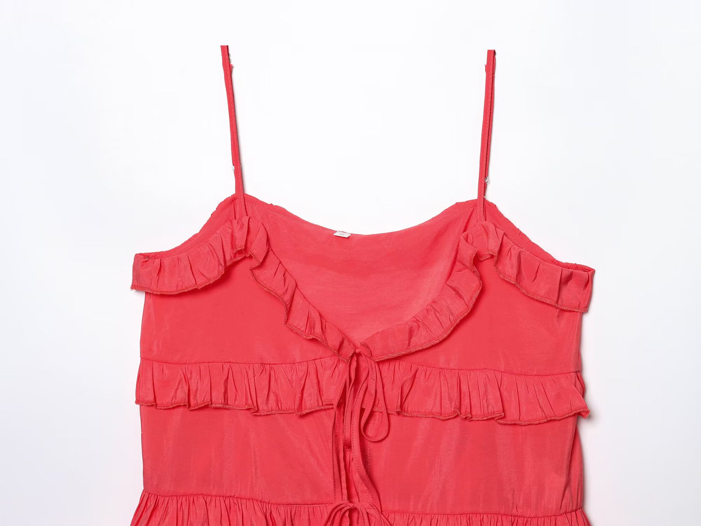 Women's new fashion Lace up layered decoration sleeveless backless suspender top