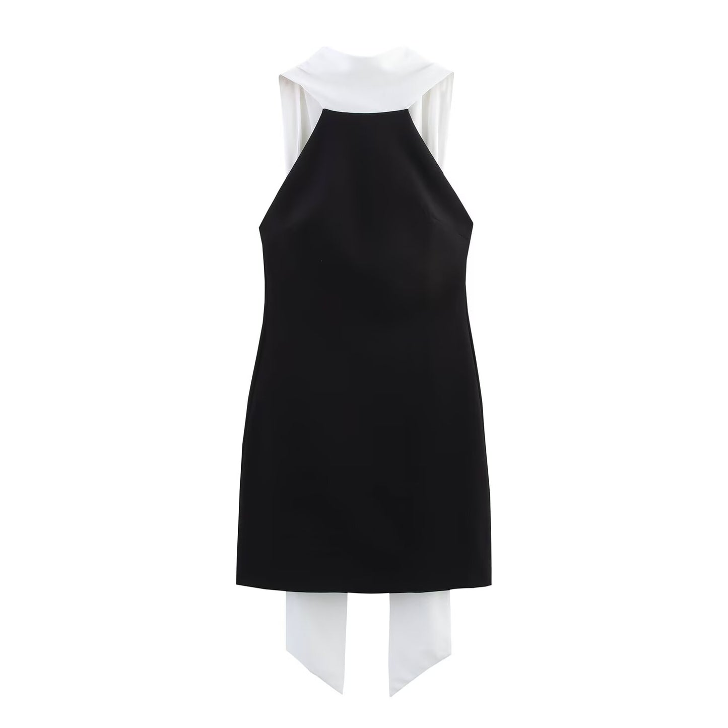 Women's 2025 new fashion sleeveless patchwork mini dress