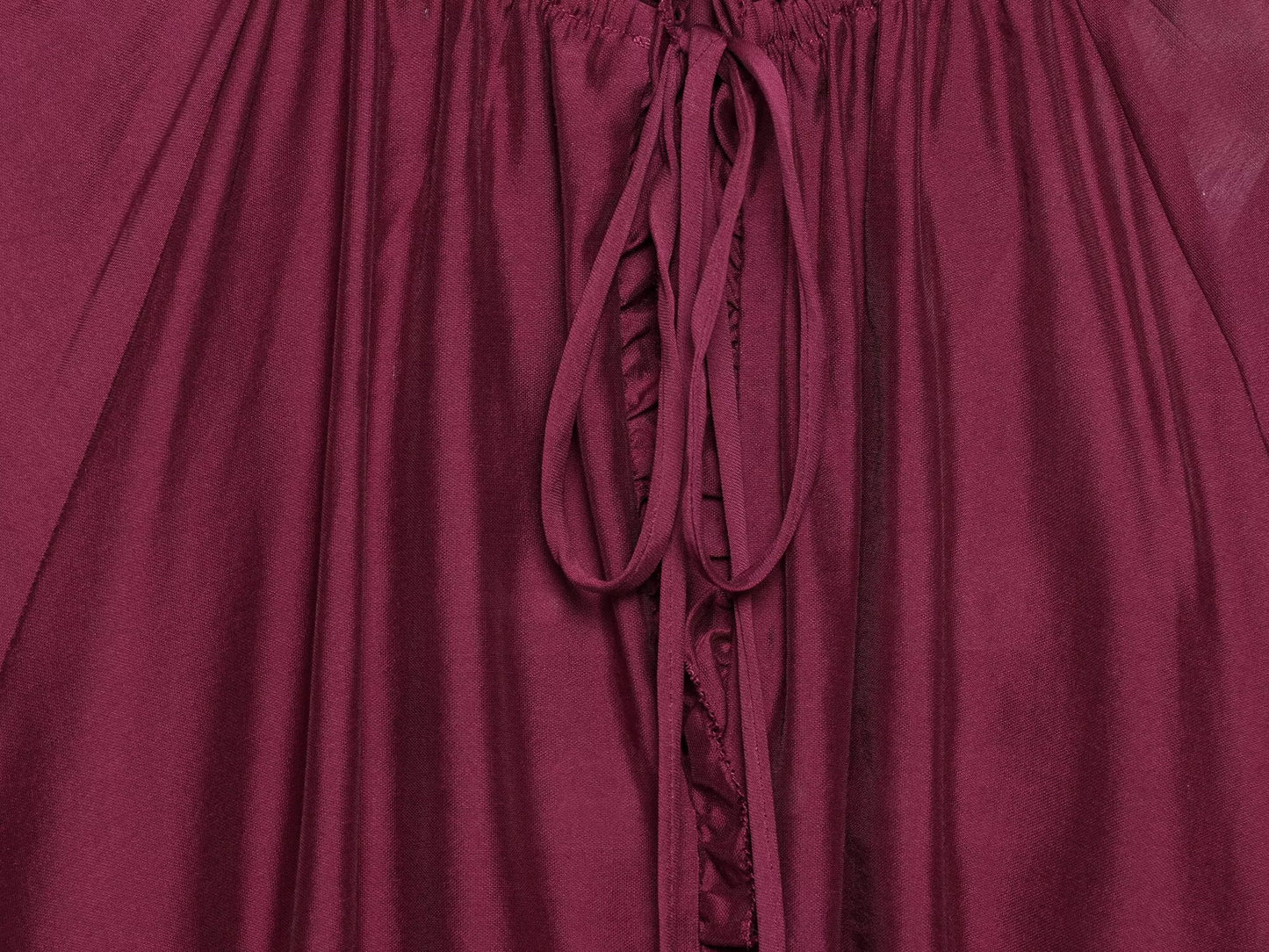 Women's new fashion bow Lace up decoration loose trumpet long sleeved mini dress