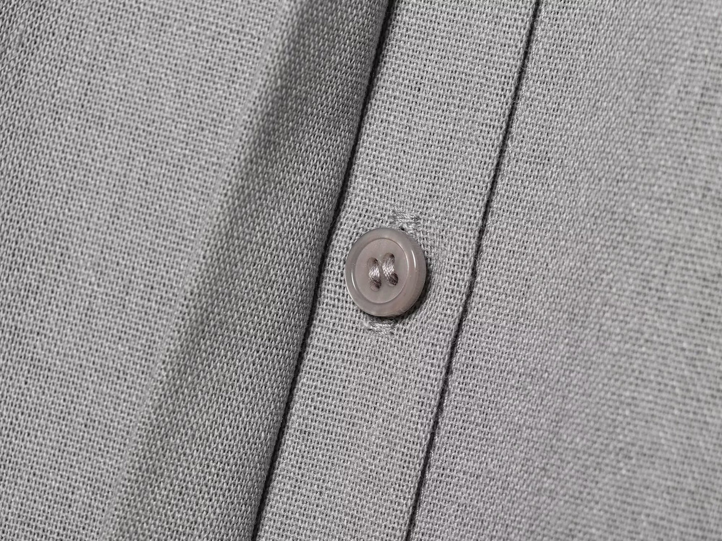 Women's new fashion loose linen blend long sleeved shirt+Pants Women's suit