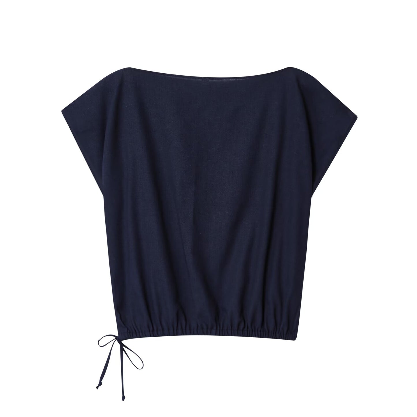 Women's 2025 new fashion linen blend lace up top+Pants suit