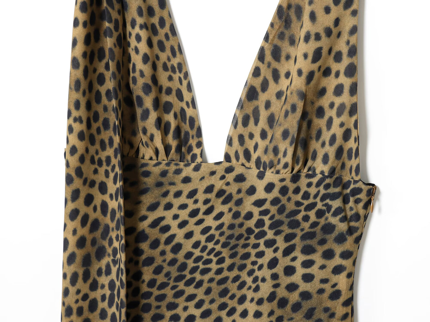 Women's 2025 new fashion sexy animal print scarf MIDI dress