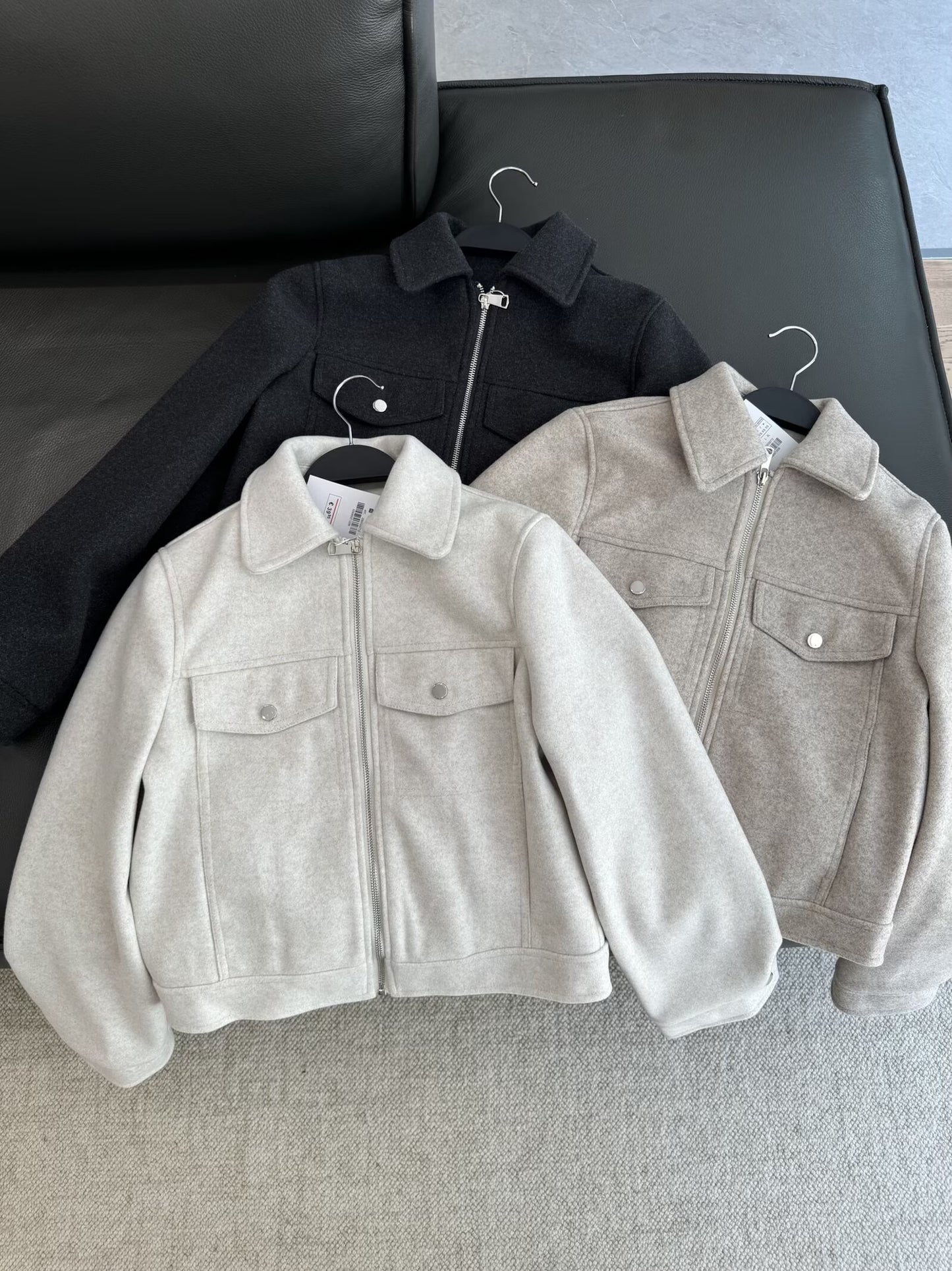 Women's 2025 new fashion soft texture zipper jacket Coat