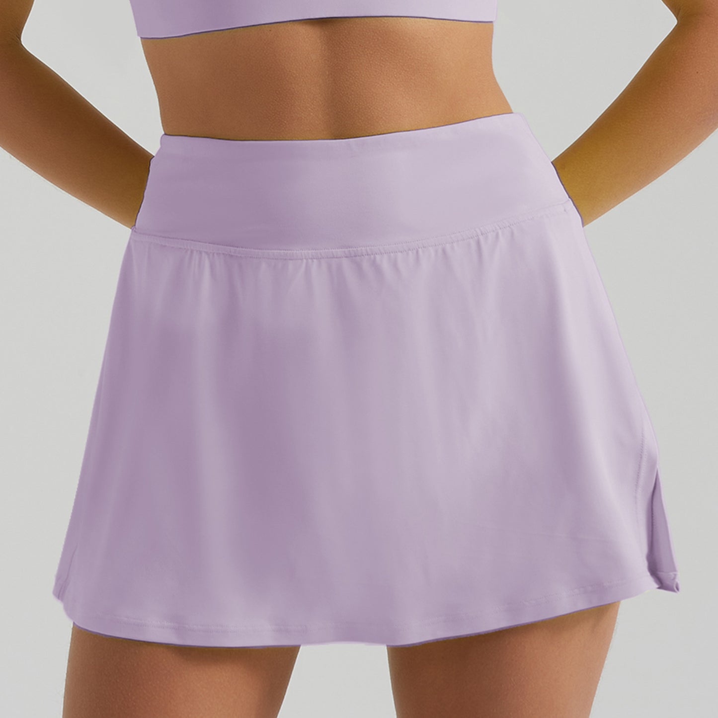 Women's New Joker Sports Suit Yoga Clothing Vest Breathable Exposure-proof High Waist Tennis Yoga Skirt.