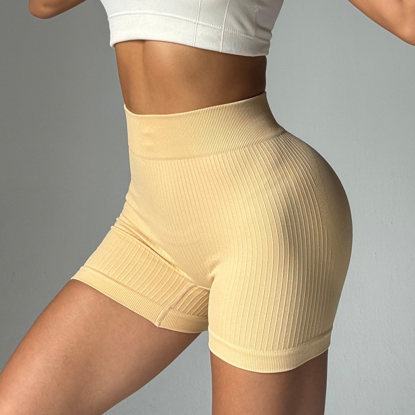 Women's New Fashion Joker Sports Bra Yoga Pants Long-sleeved Jacket Short-sleeved Tight Training Vest Six-piece Yoga Clothes.