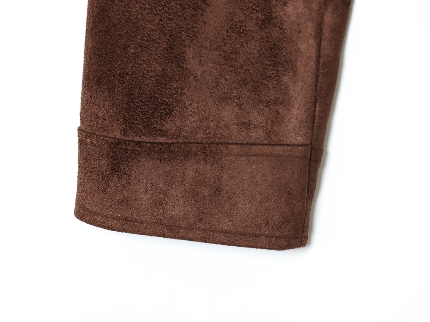 Women's new fashion suede texture short zipper jacket Coat