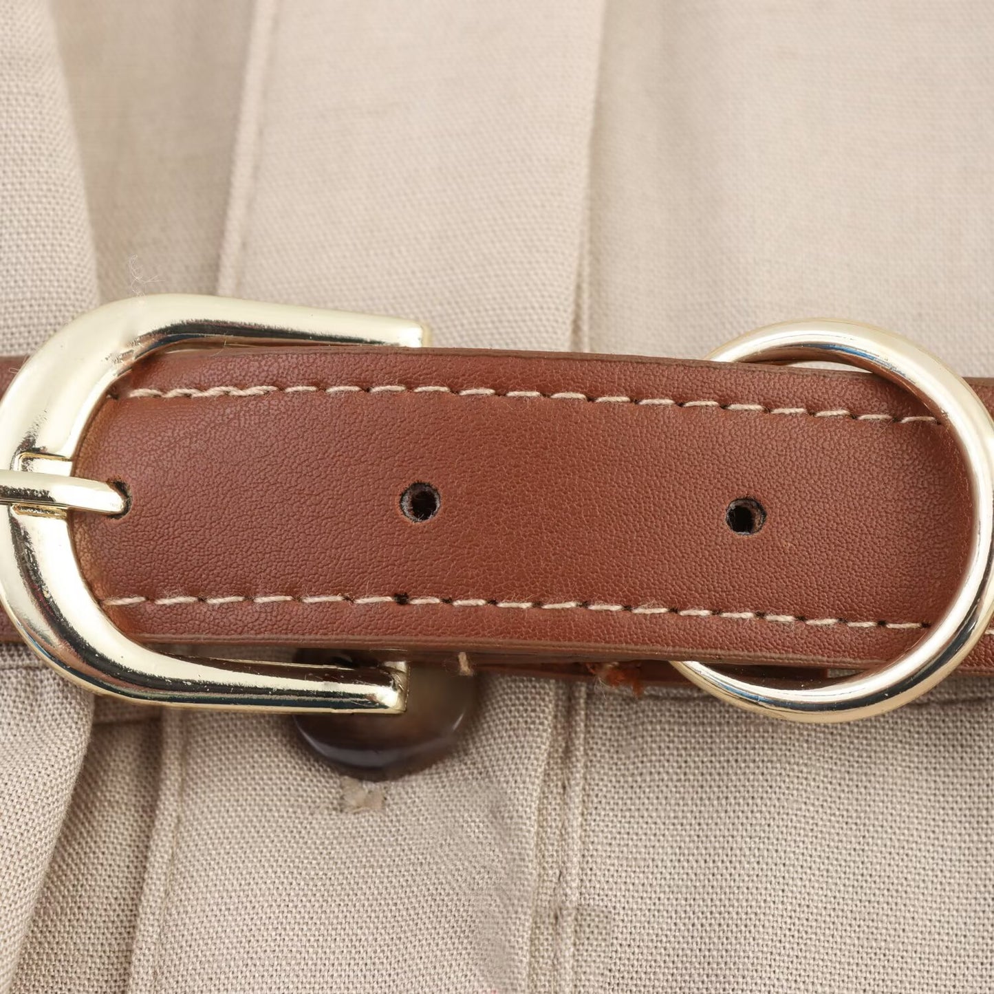 Women's' New Fashion With Belt Sleeveless Single breasted Linen Blended Mini Dress