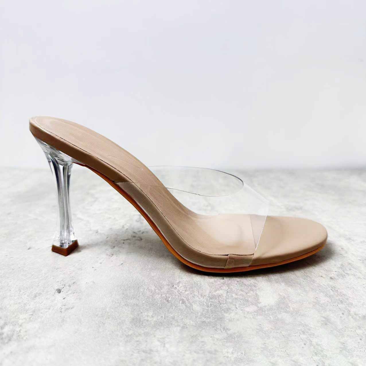 Women's New Fashion Joker Plastic Fashion Fishmouth High Heels Wear Casual Temperament Sandals.