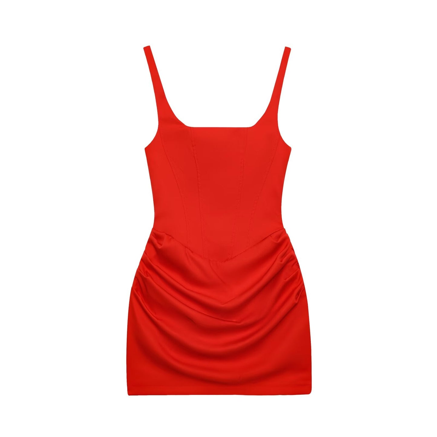 Women's sexy sleeveless hip hugging tied dress