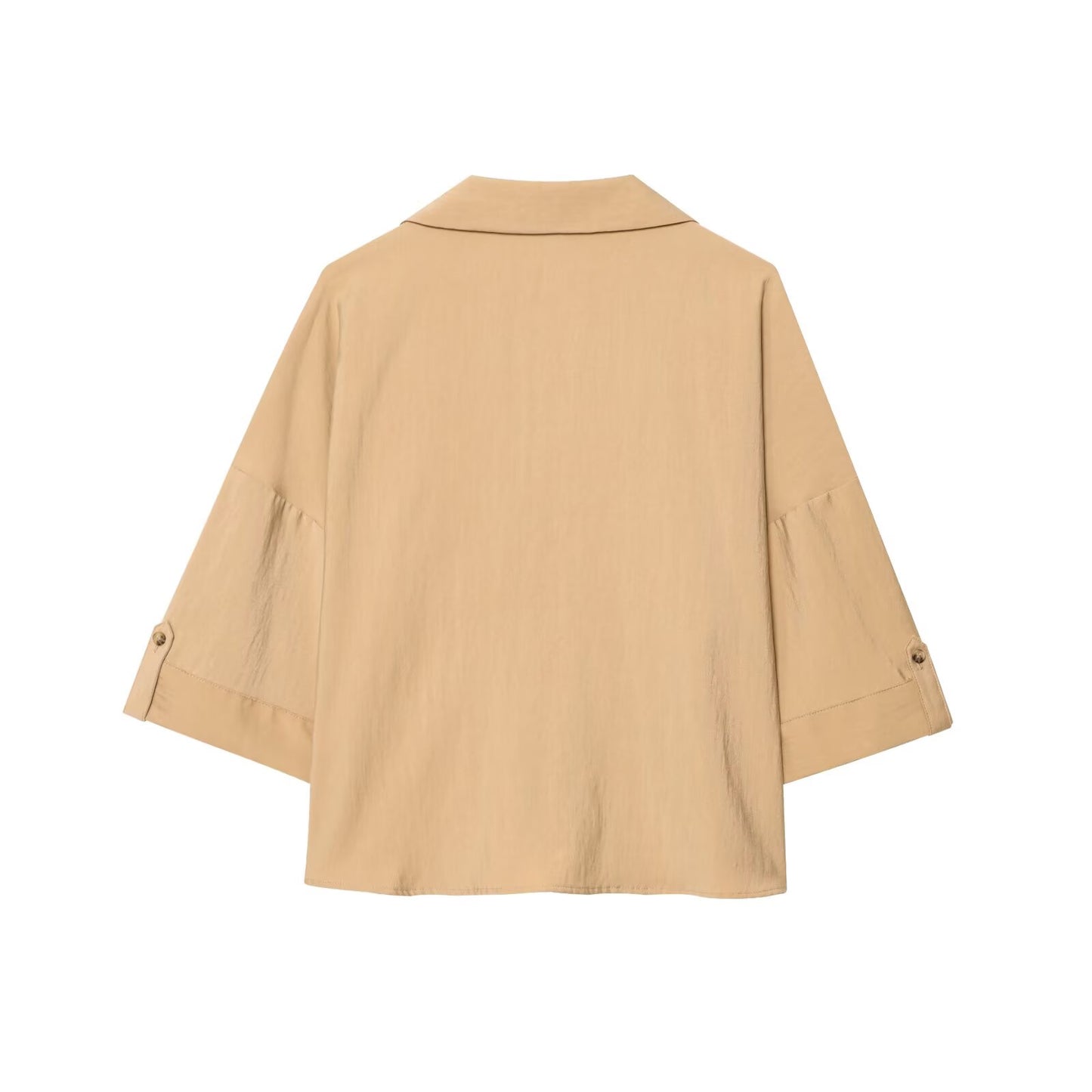 Women's new fashion loose single breasted short sleeved shirt+Shorts Women's suit