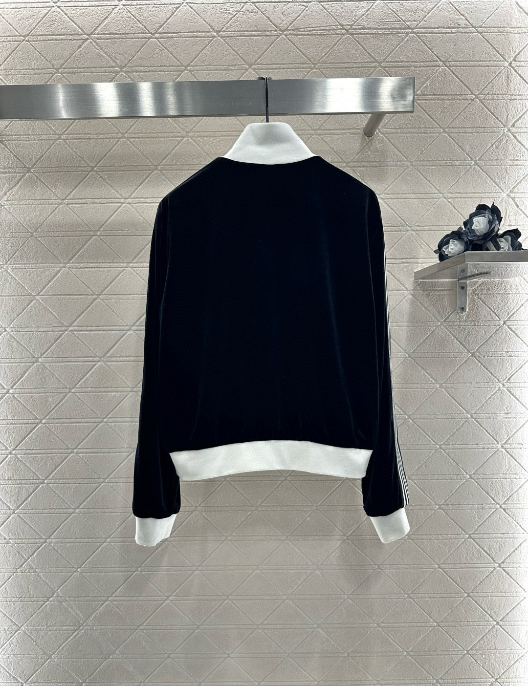 Women's new leisure velvet fabric jacket coat trousers suit