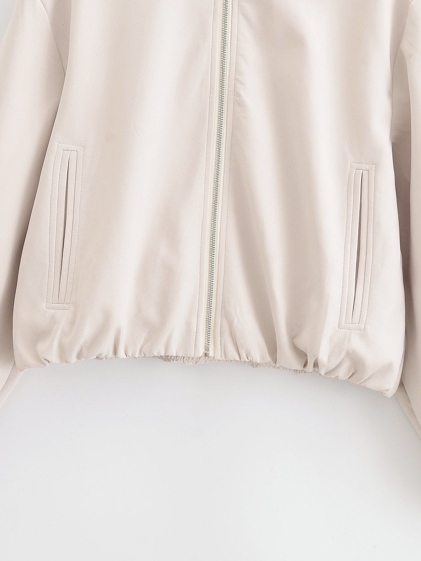 Women's new fashion lapel long sleeved zipper jacket Coat