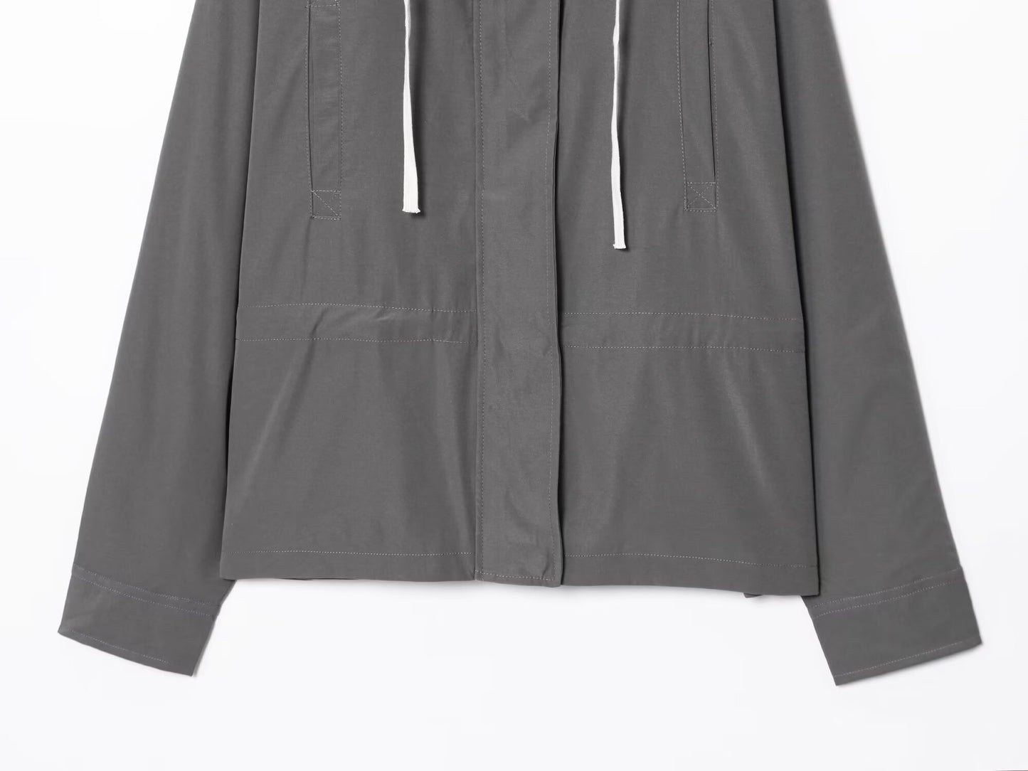 Women's New fashion Retractable waist design loose hooded jacket Coat + shorts suit