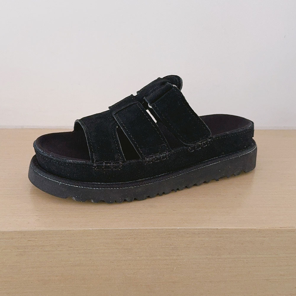Women's 2026 new fashion open toe hook and loop casual slippers