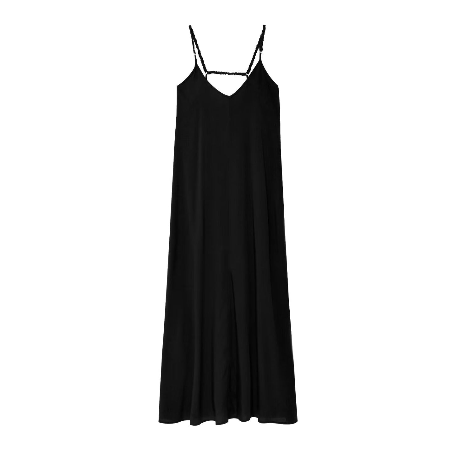 Women's new fashion loose draped sleeveless suspender MIDI dress