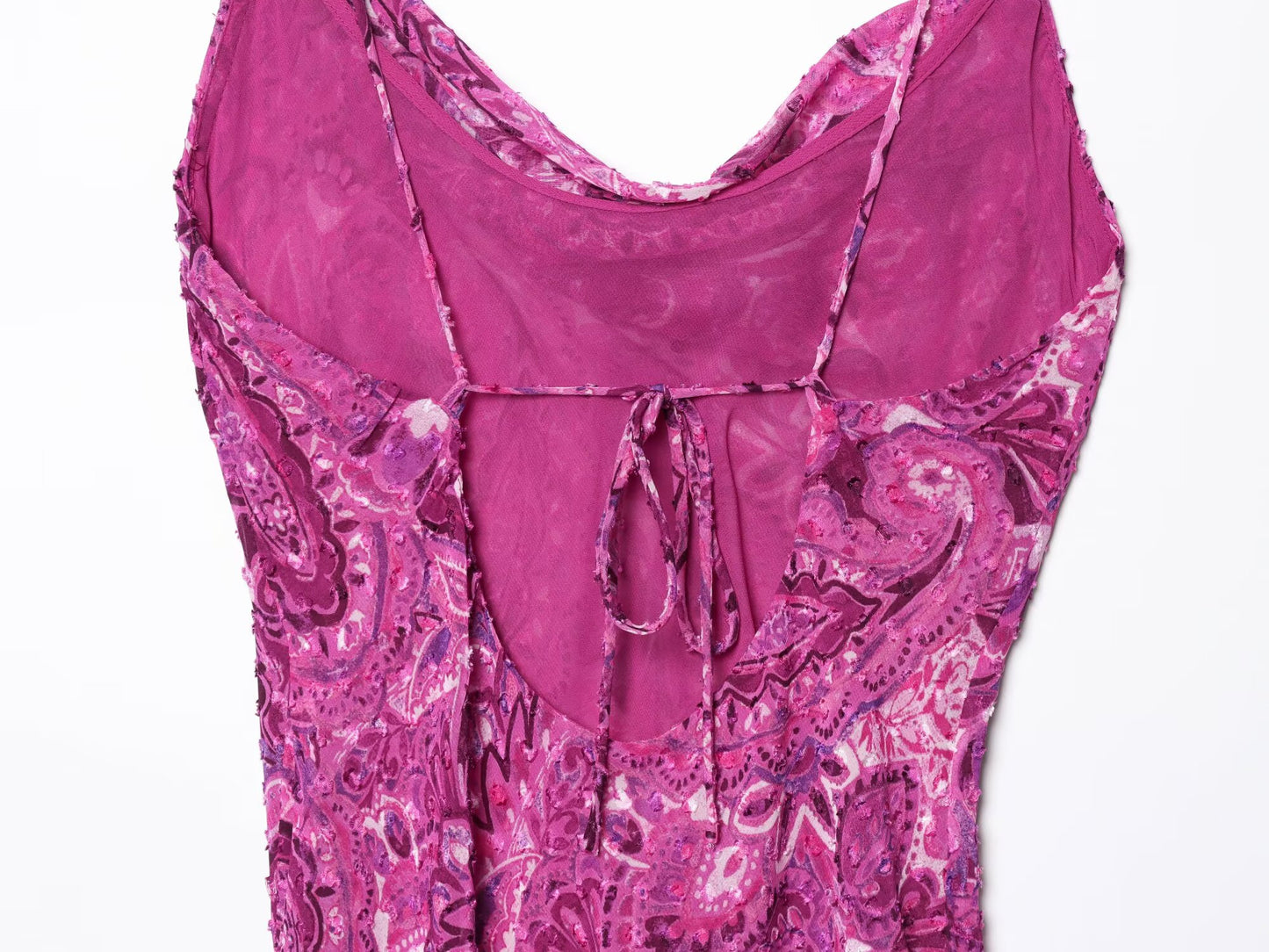 Women's new fashion sleeveless backless printed suspender MIDI dress