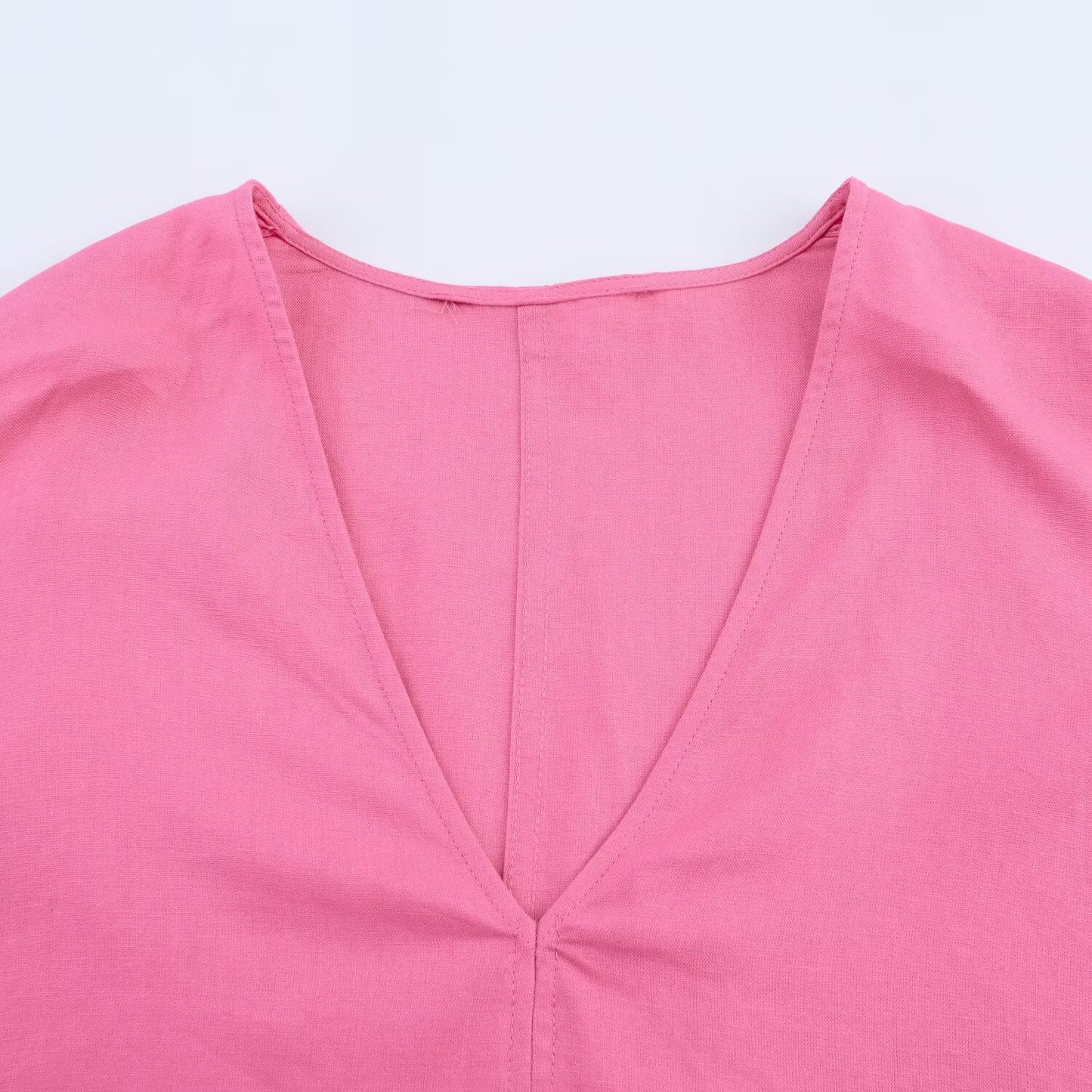 Women's new fashion loose asymmetric linen blend shirt+Pants Women's suit