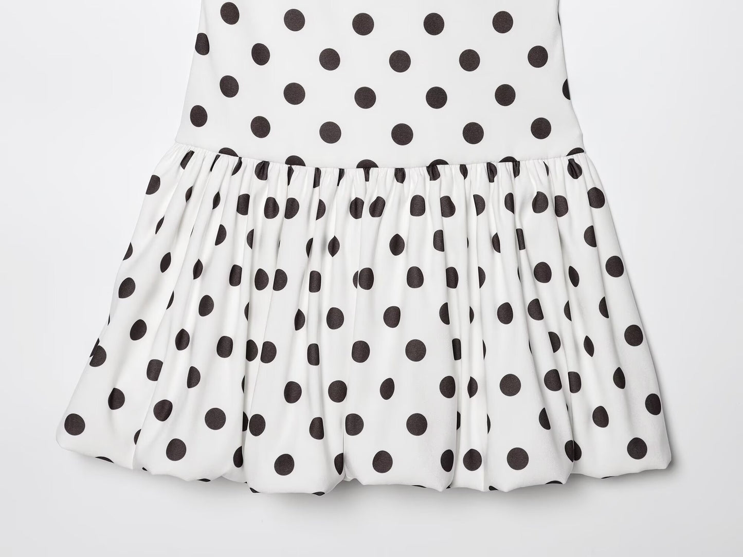 Women's new fashion balloon version sleeveless backless polka dot printed mini dress