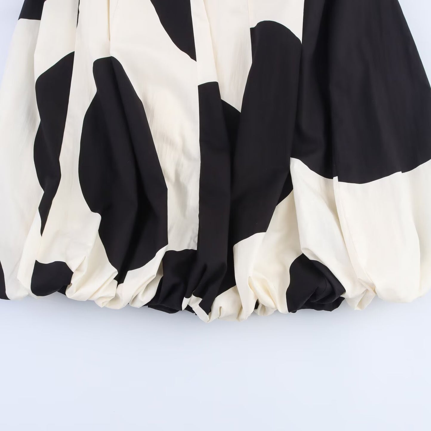 Women's' New Fashion balloon version sleeveless wide pleated print MIDI dress