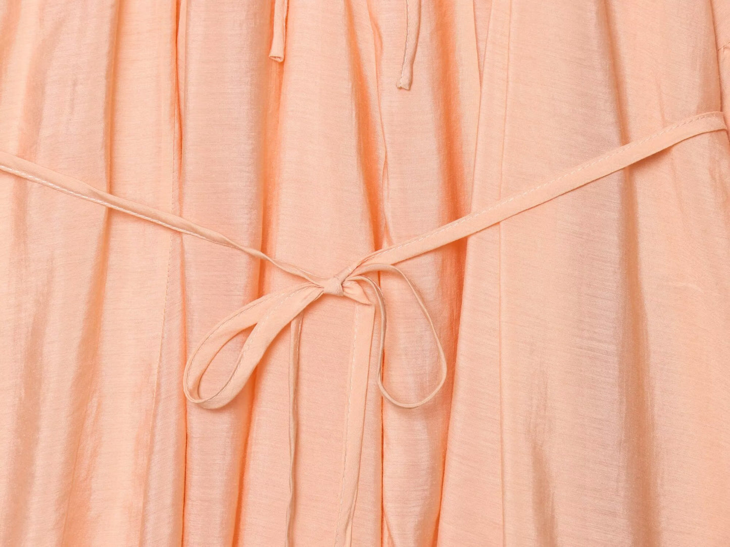 Women's new fashion ruffle edge decoration loose lace up long sleeved mini dress