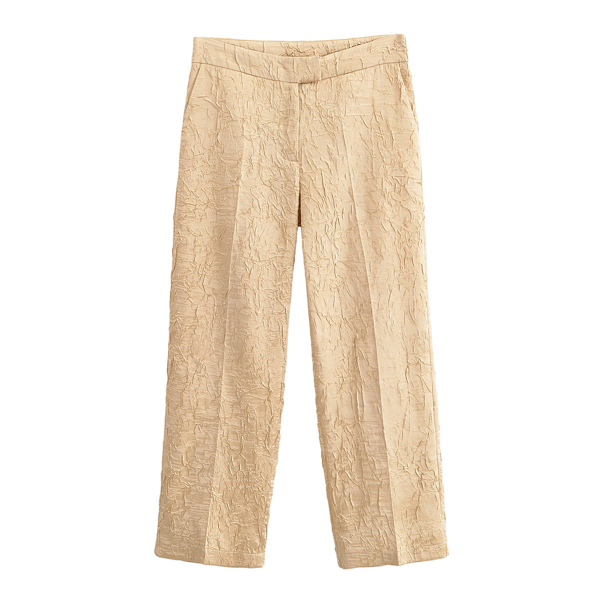 Women's new fashion pleated effect slim satin texture strapless top+Pants Women's suit