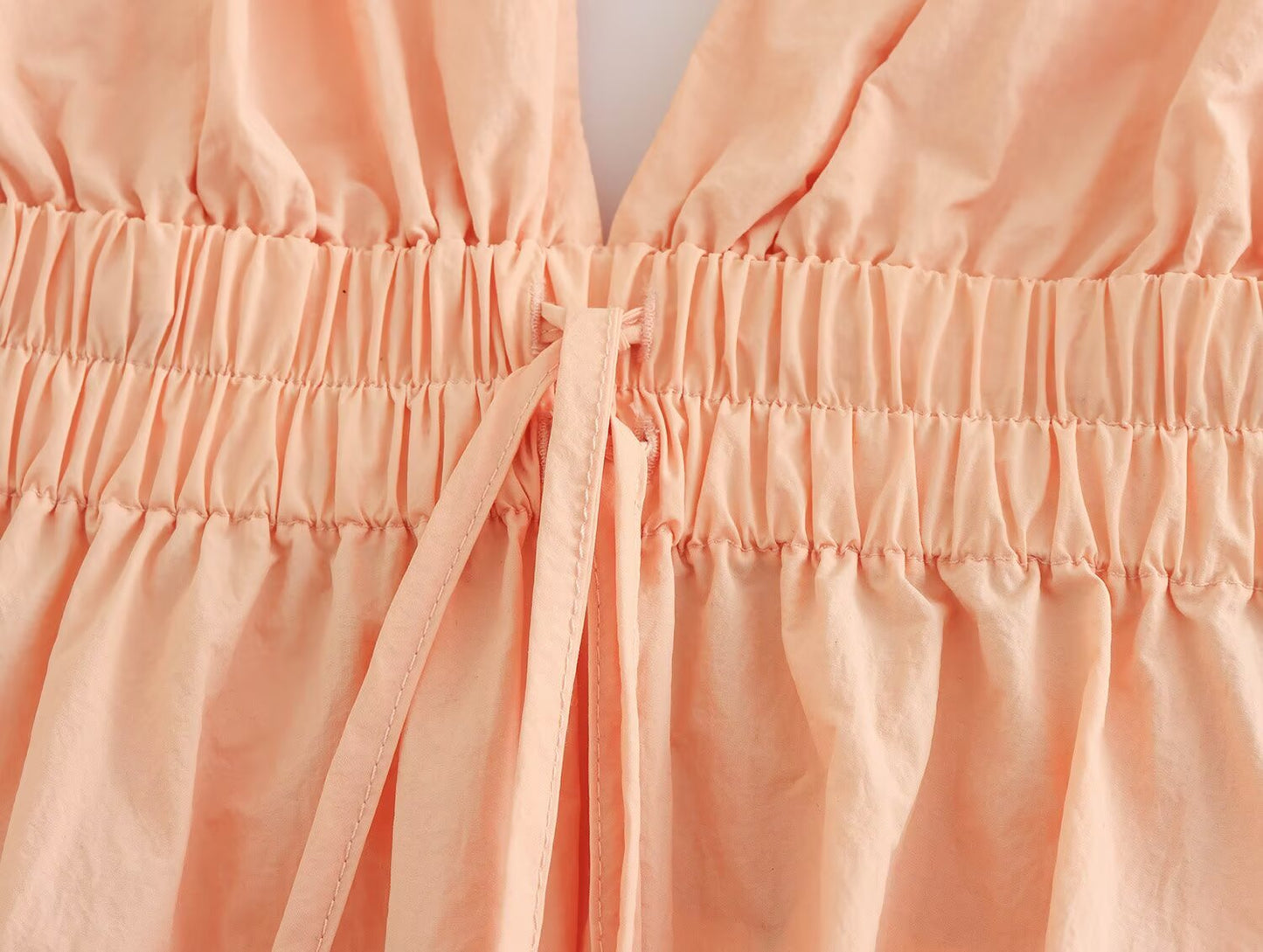 Women's new fashion sleeveless backless V-neck nylon MIDI dress