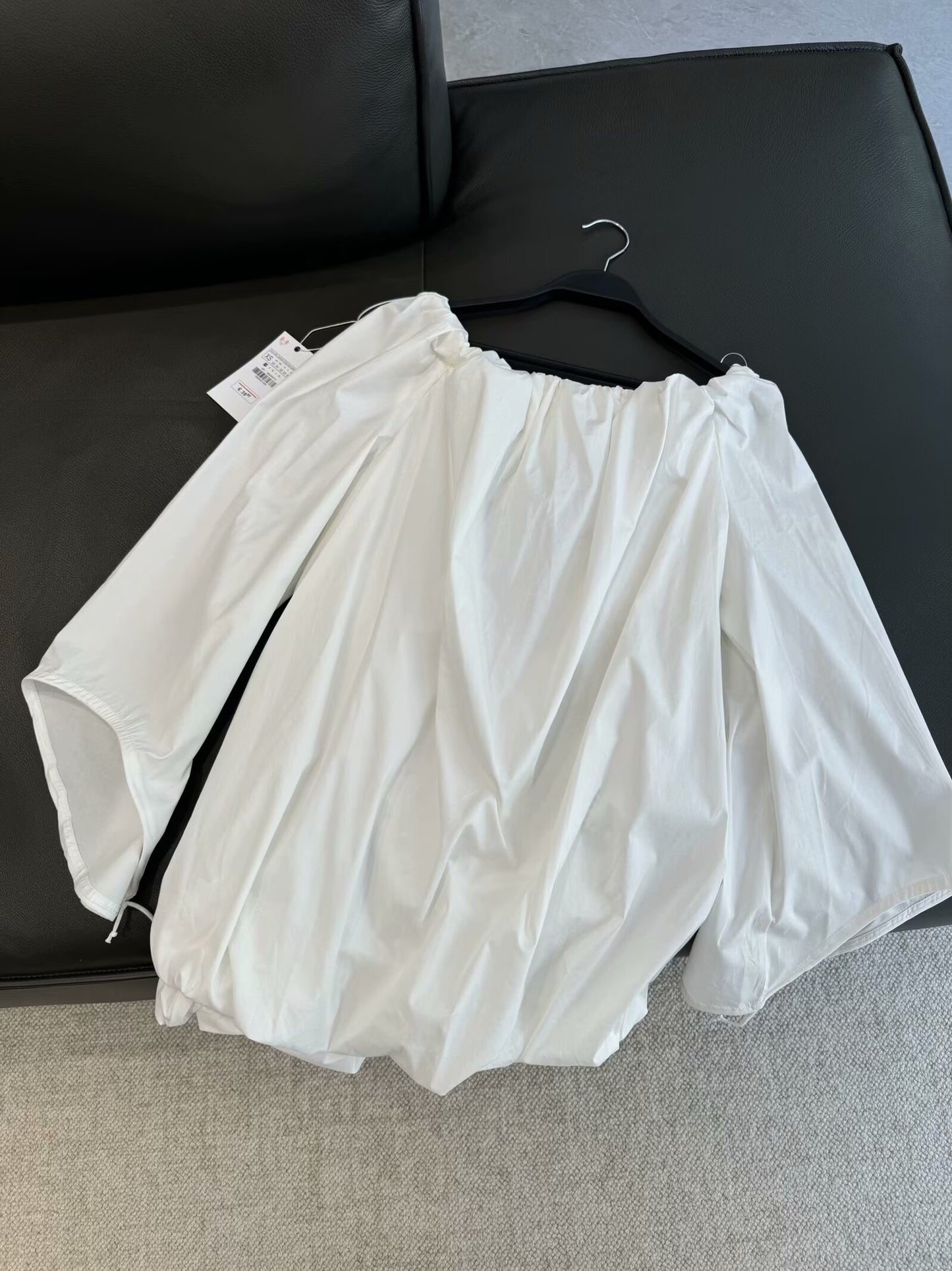 Women's 2025 chic fashion fluffy off-the-shoulder long-sleeved dress