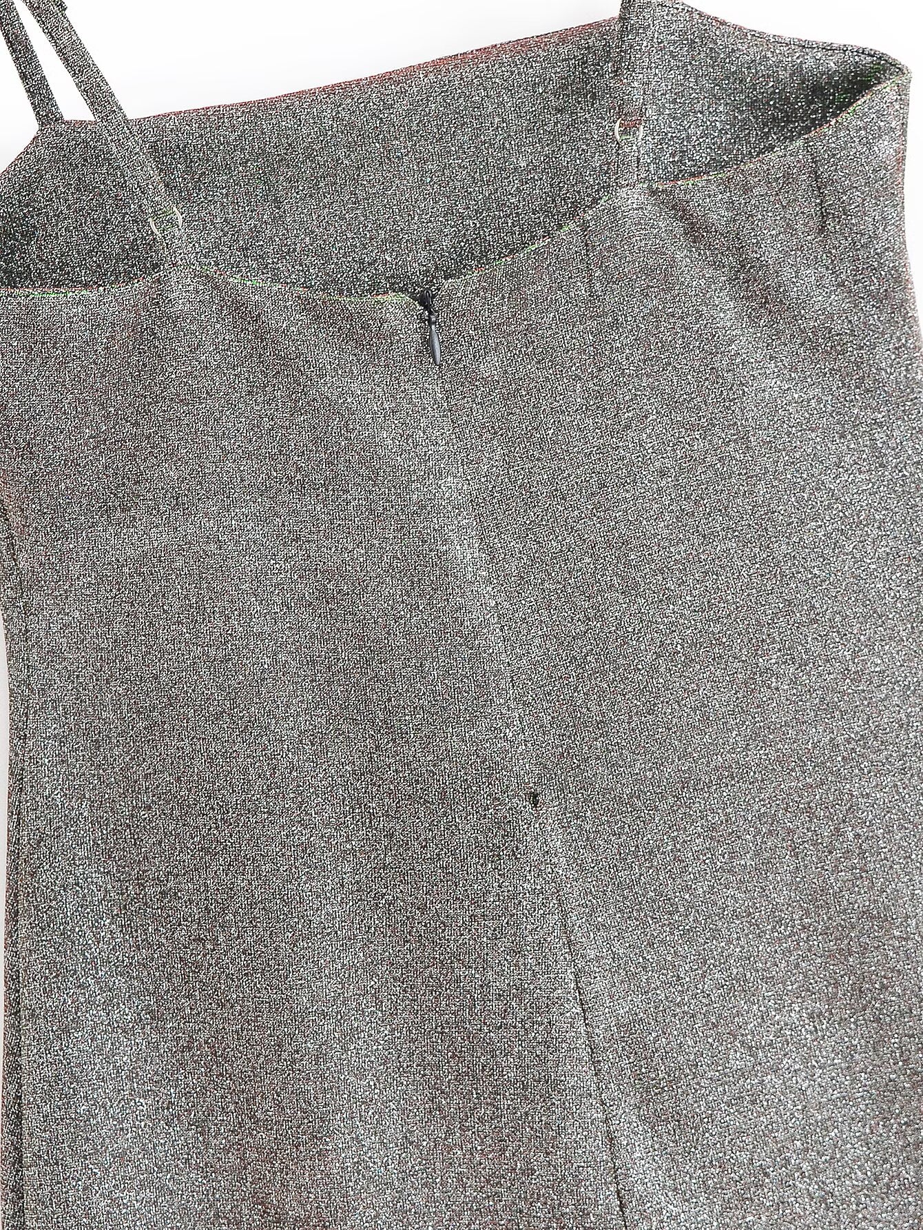 Women's new fashion tight backless shiny suspender mini dress