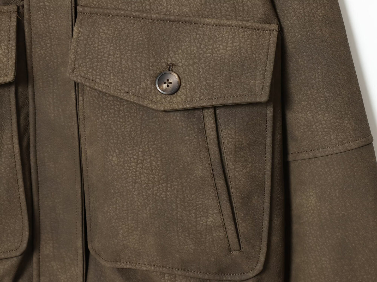 Women's new fashion detachable fur collar warm anti suede effect jacket