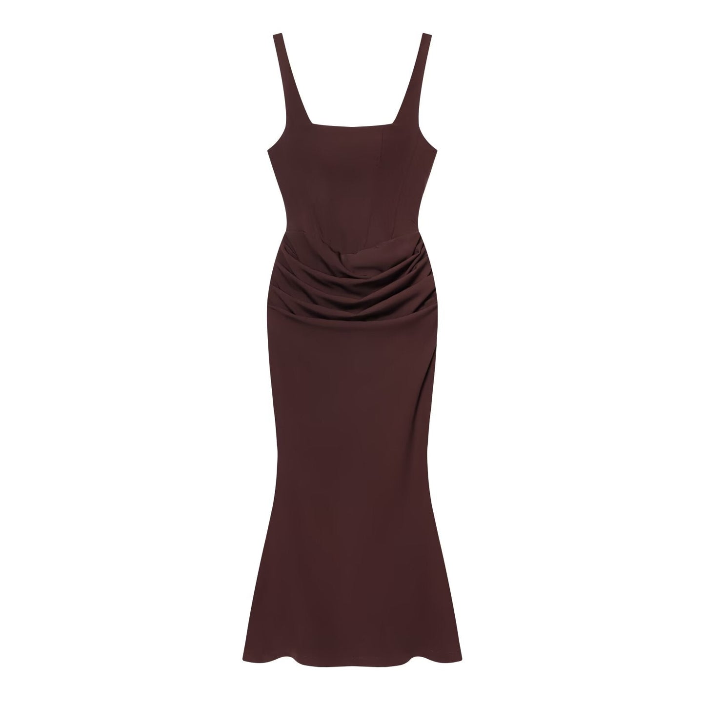 Women's backless suspender bodycon MIDI dress