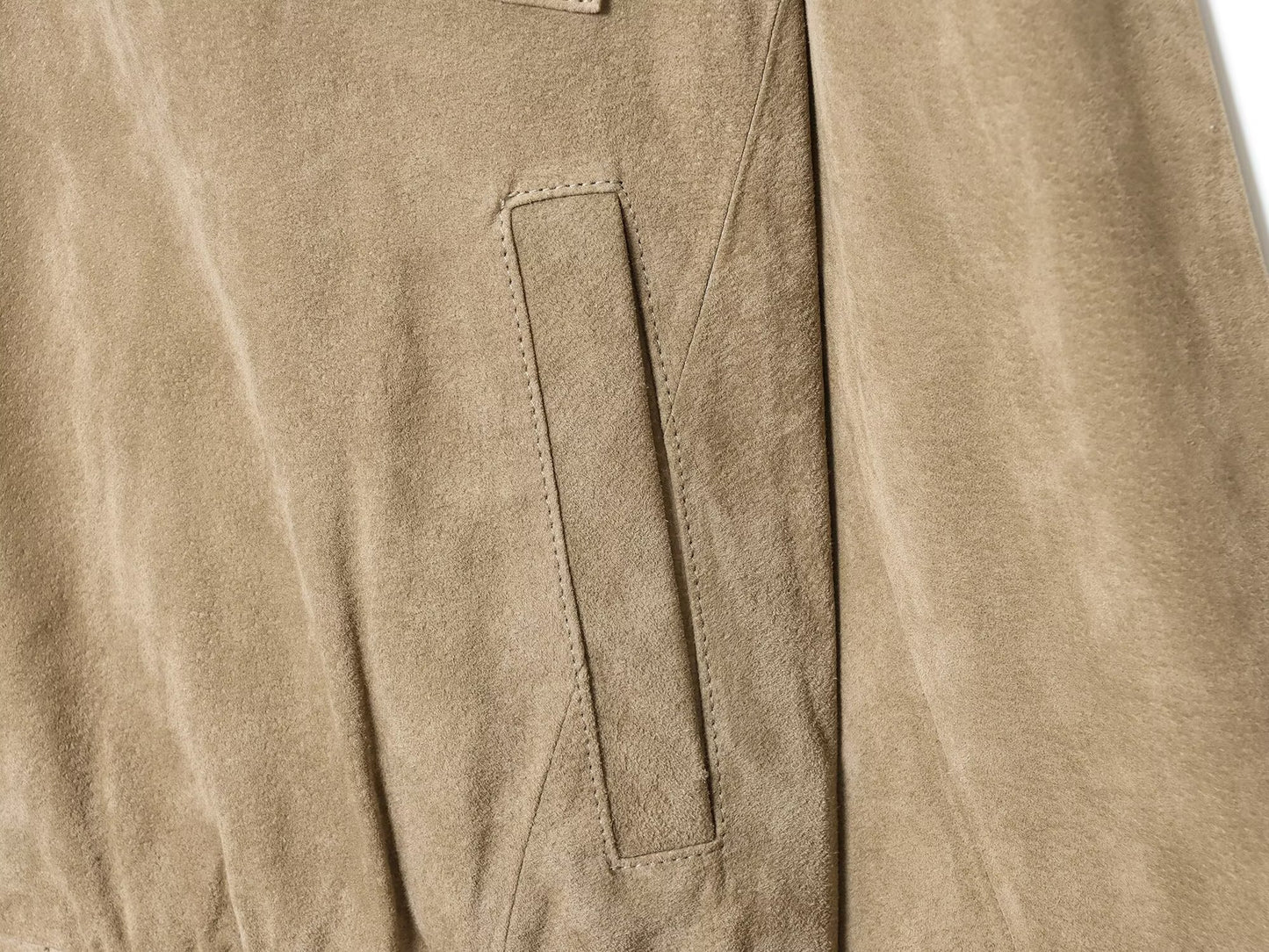 Women's new fashion loose stand collar suede textured leather jacket