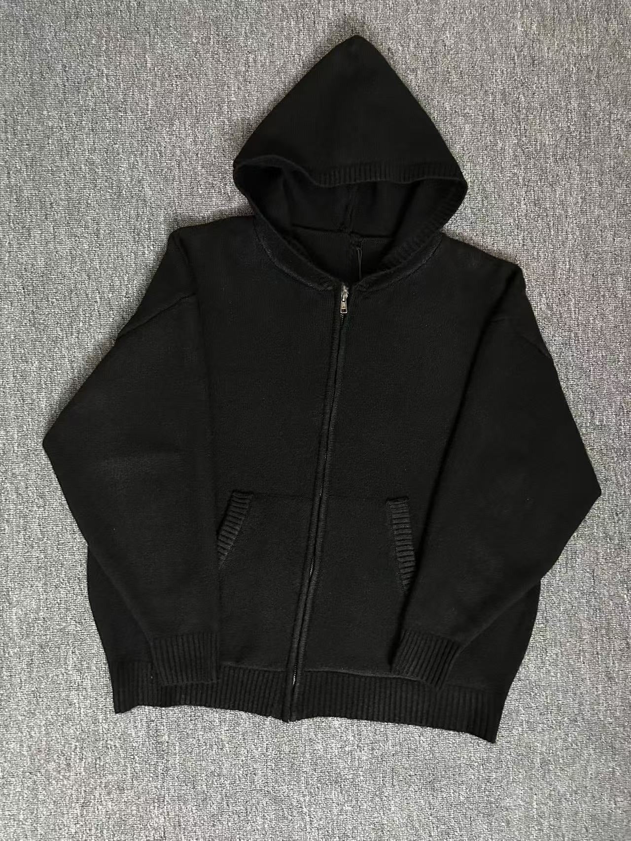 Women's new casual Joker hooded knit coat