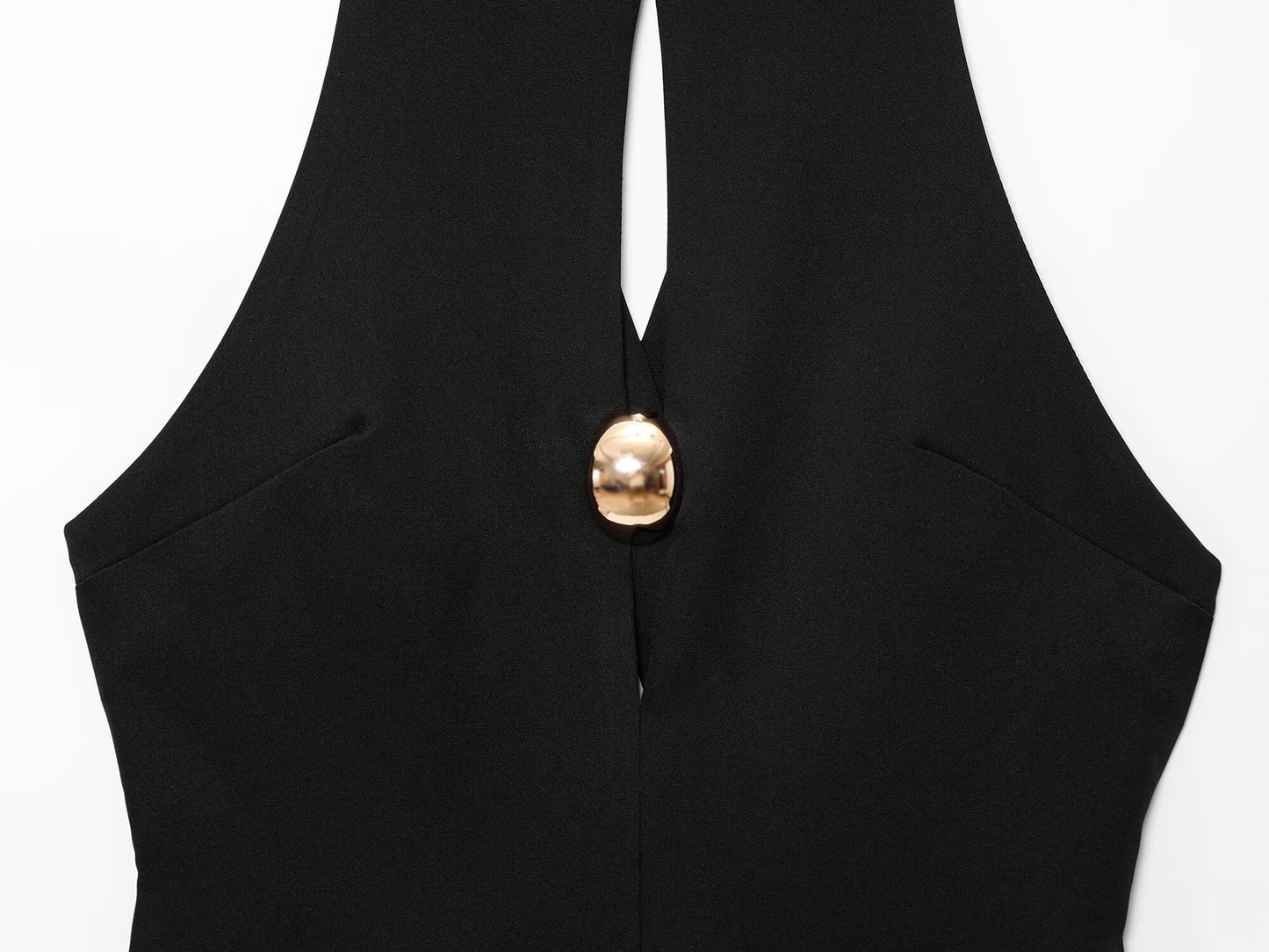 Women's New Fashion Open Design Sleeveless Hanging Neck Mini Dress