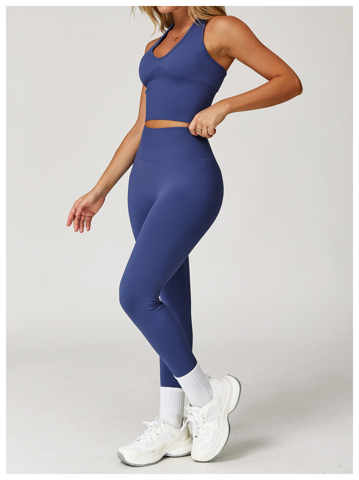 Women's New Fashion Breathable Neck Back Yoga Bra Tight High Waist Hip Yoga Pants