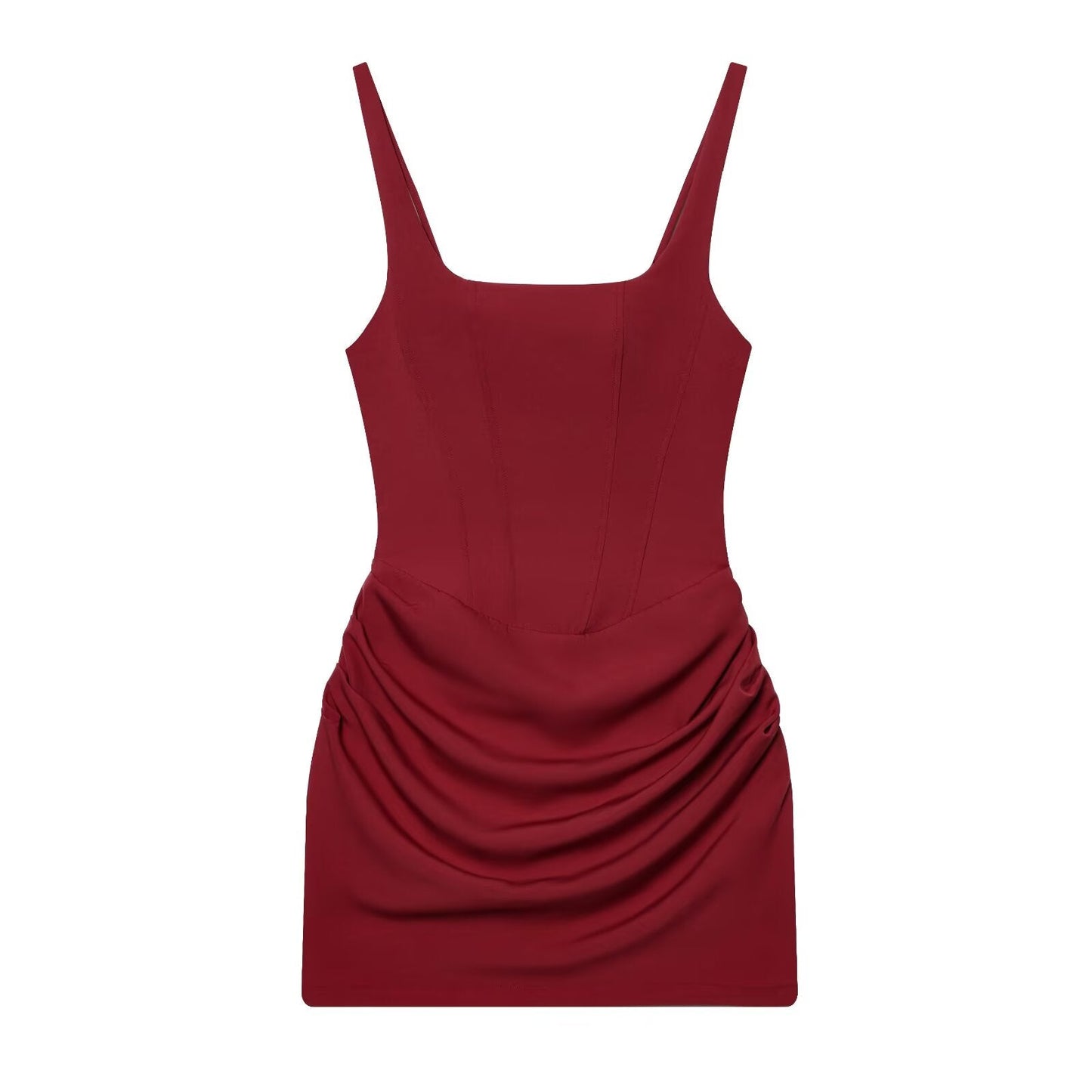Women's sexy sleeveless hip hugging tied dress