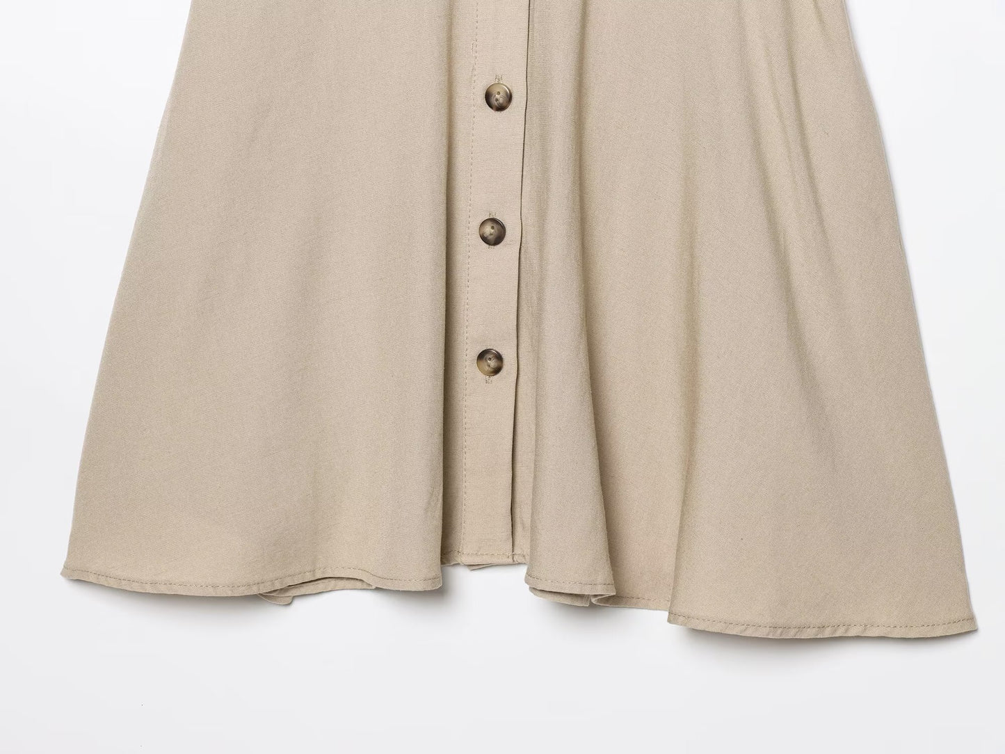 Women's new fashion with belt slim single breasted sleeveless shirt style mini dress