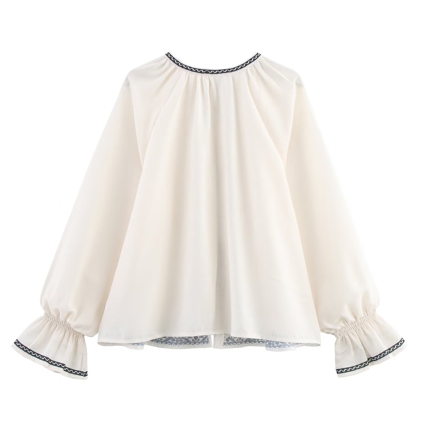 Women's chic Fashion casual single breasted contrasting printed shirt