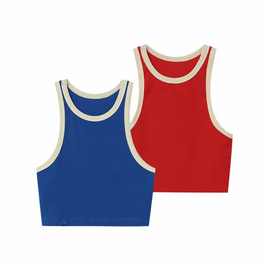 Women's sleeveless casual T-shirt tops in the summer of 2025