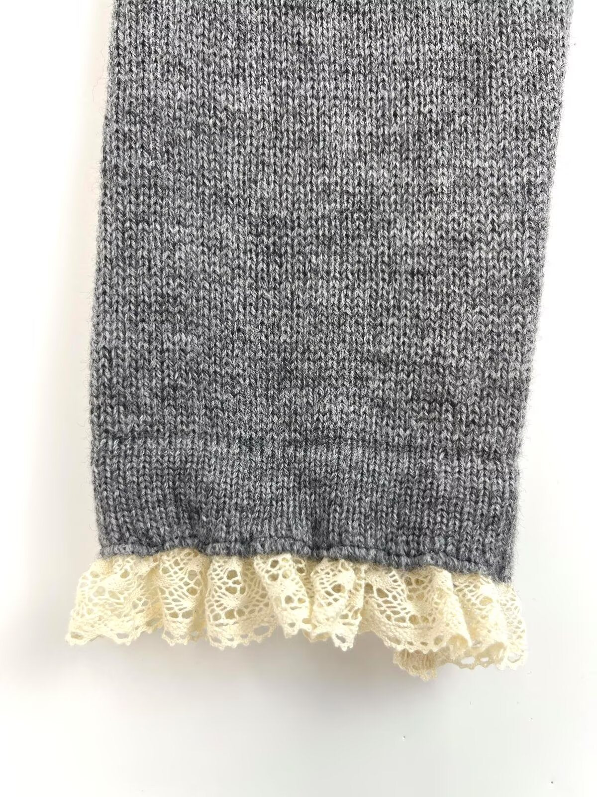 Women's new fashion O Neck lace patchwork knitted cardigan