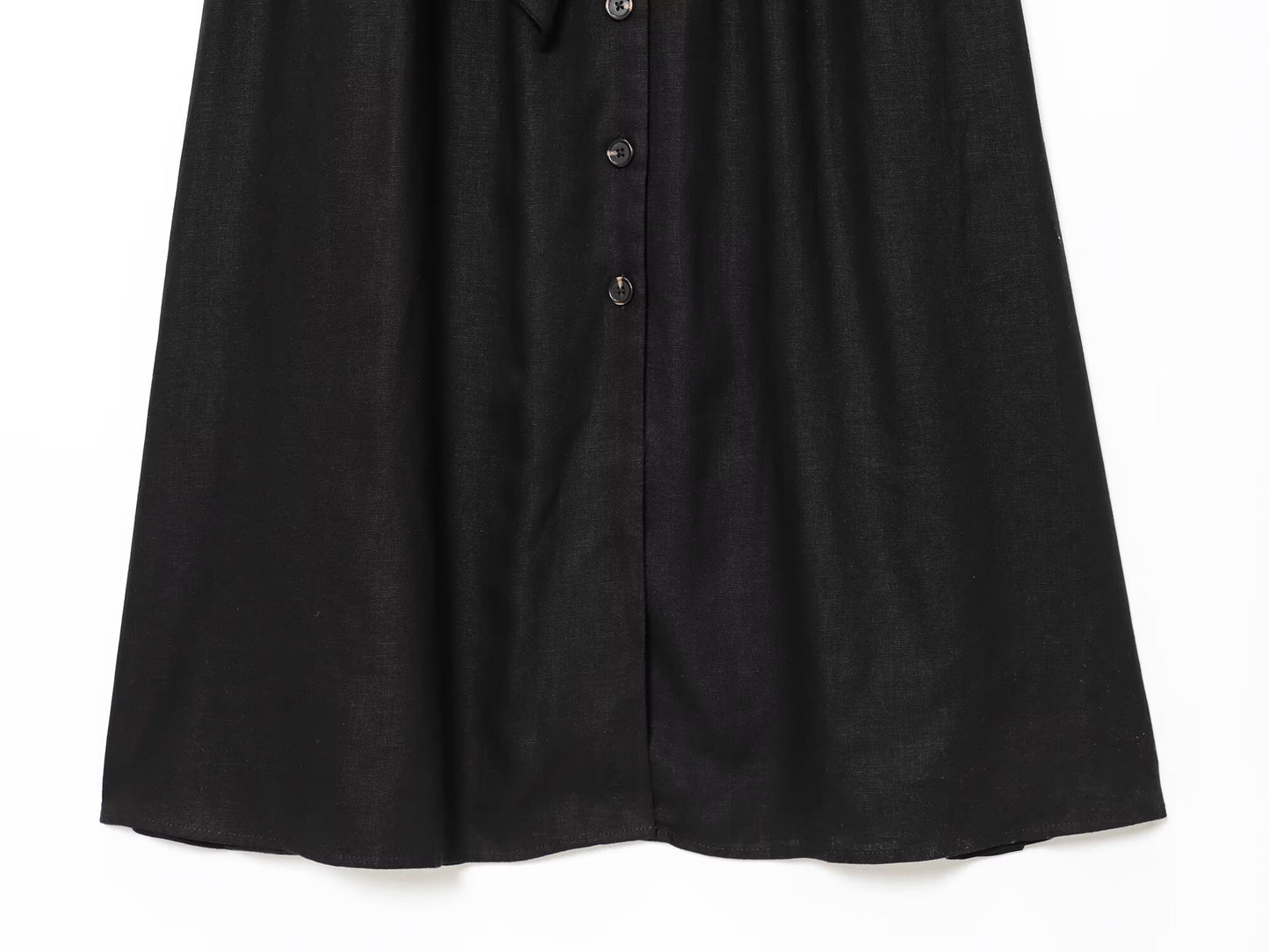 Women's New Fashion With Belt Sleeveless V-neck Linen Blended Midi Dress