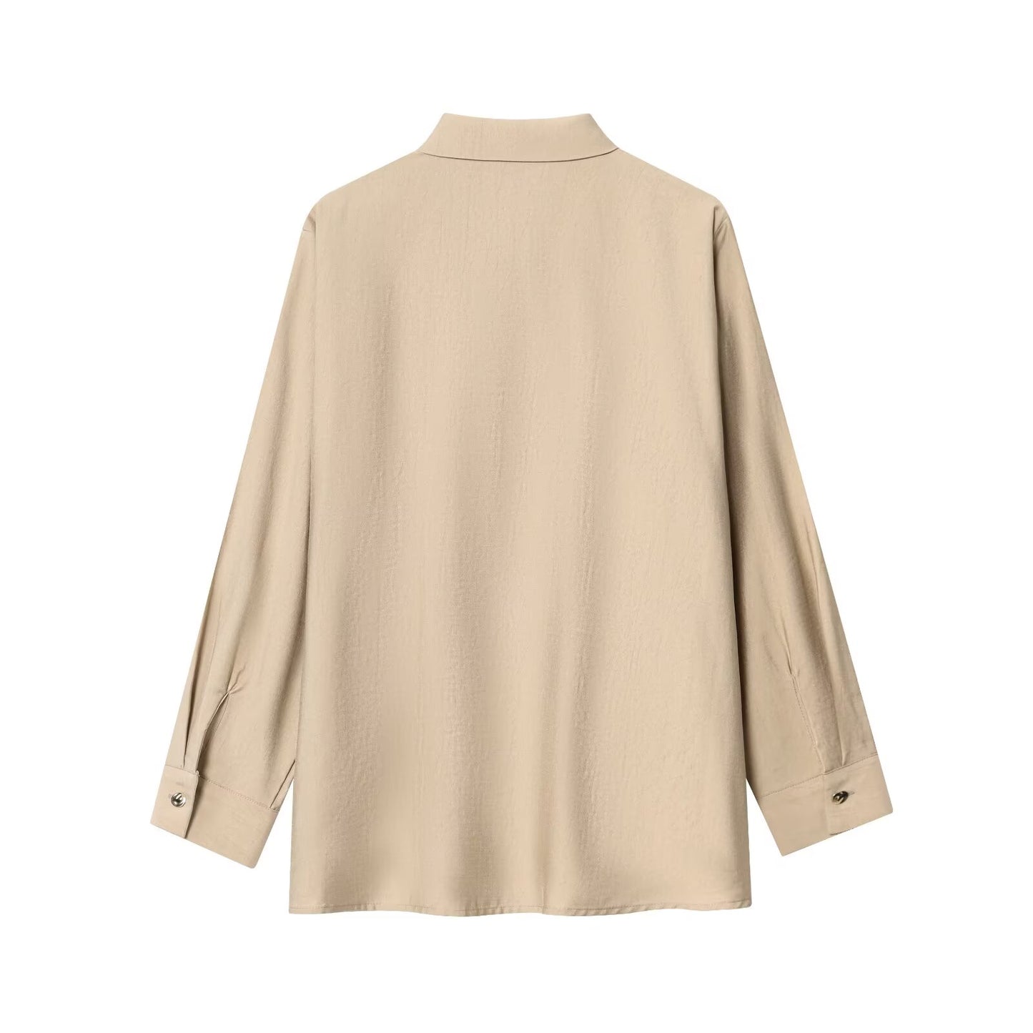 Women's new fashion gold button decoration casual pleated shirt+Pants suit