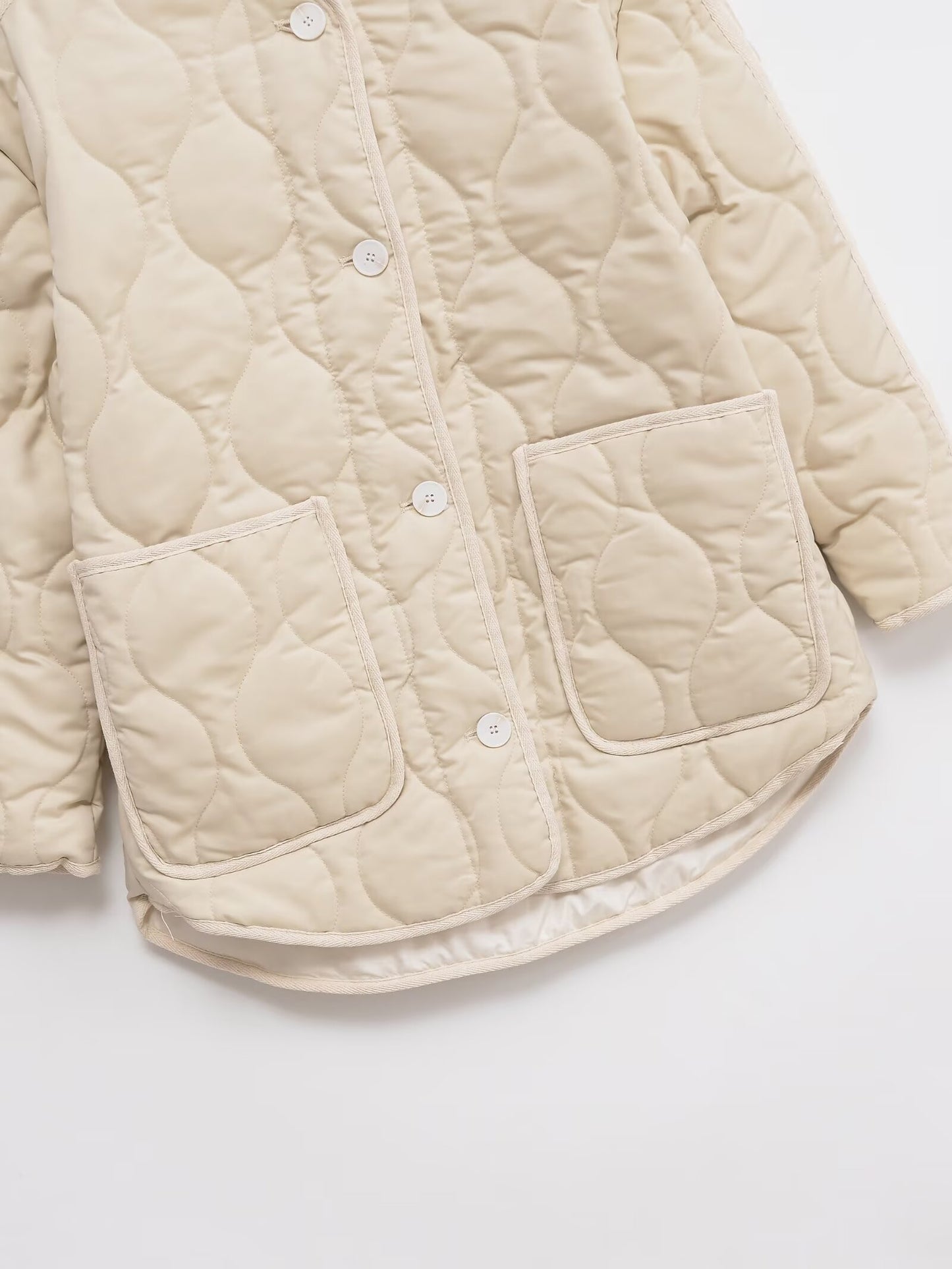 Women's loose satin textured cotton jacket Coat