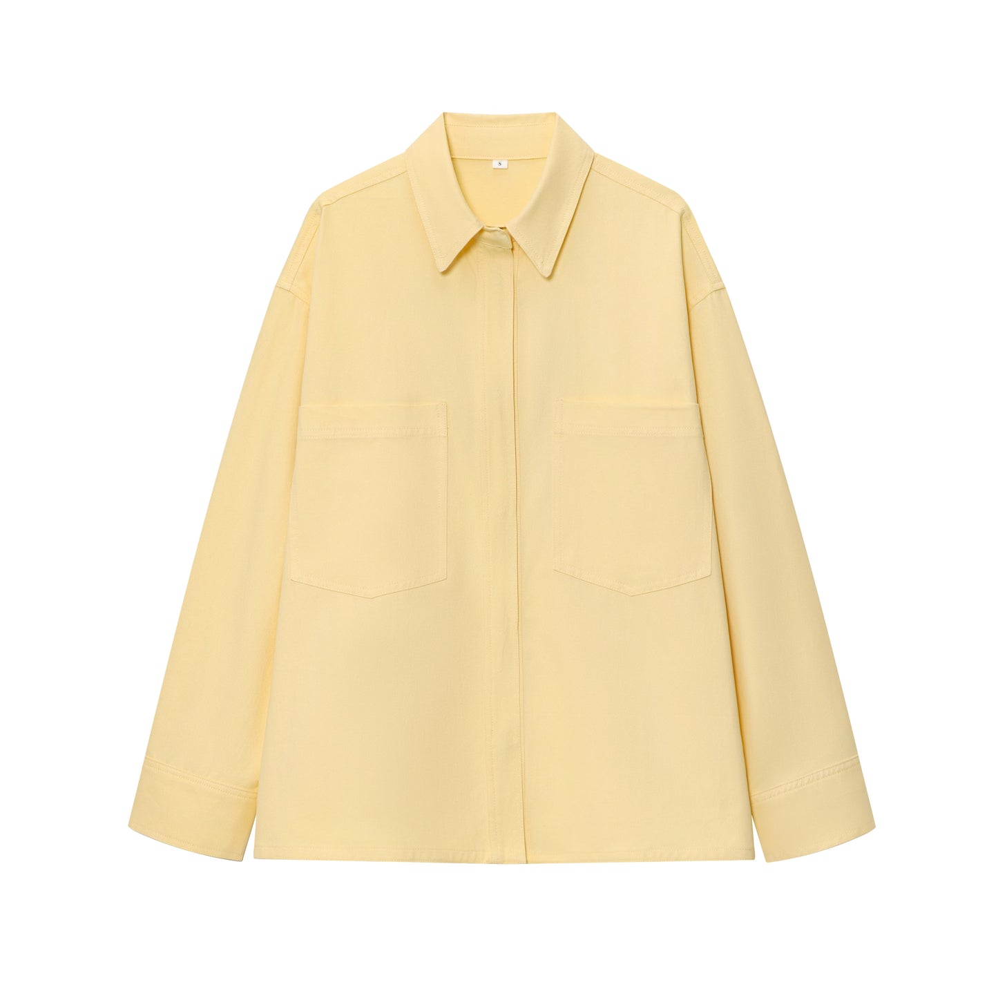 Women's new fashion pocket decoration loose button up shirt