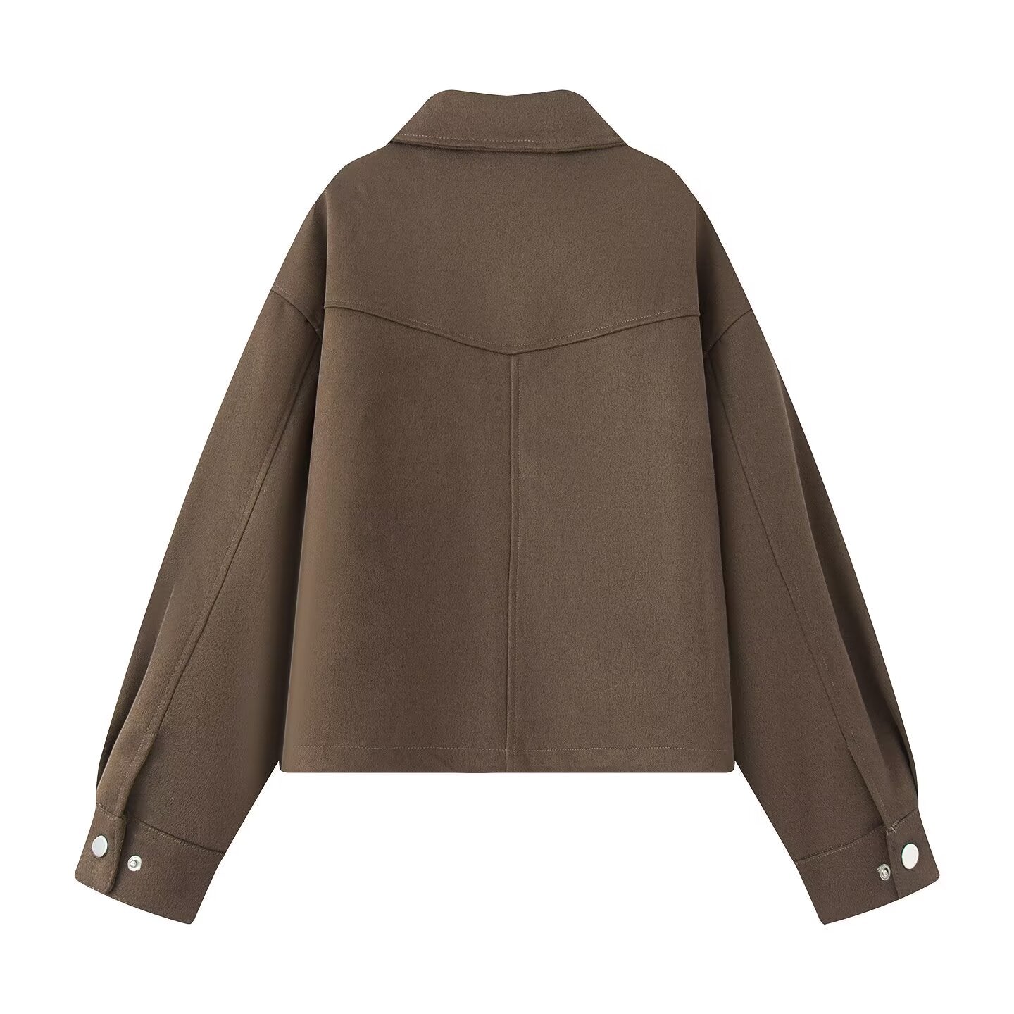 Women's loose casual suede Leather jacket Coat