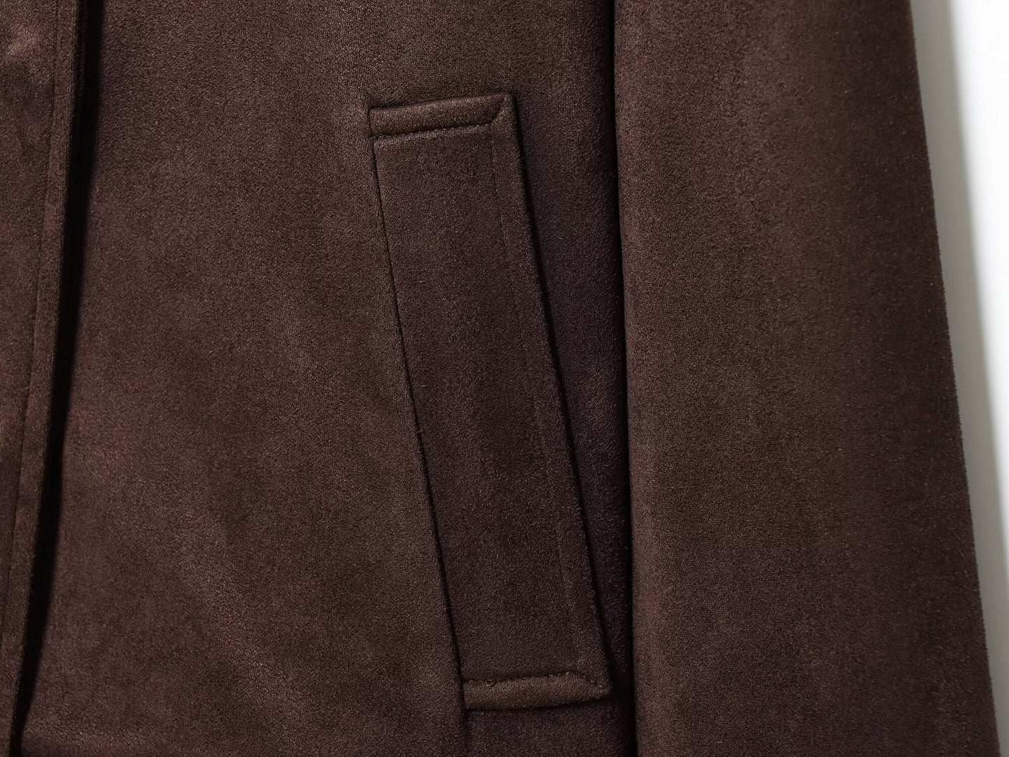 Women's new fashion short suede Leather zipper jacket Coat