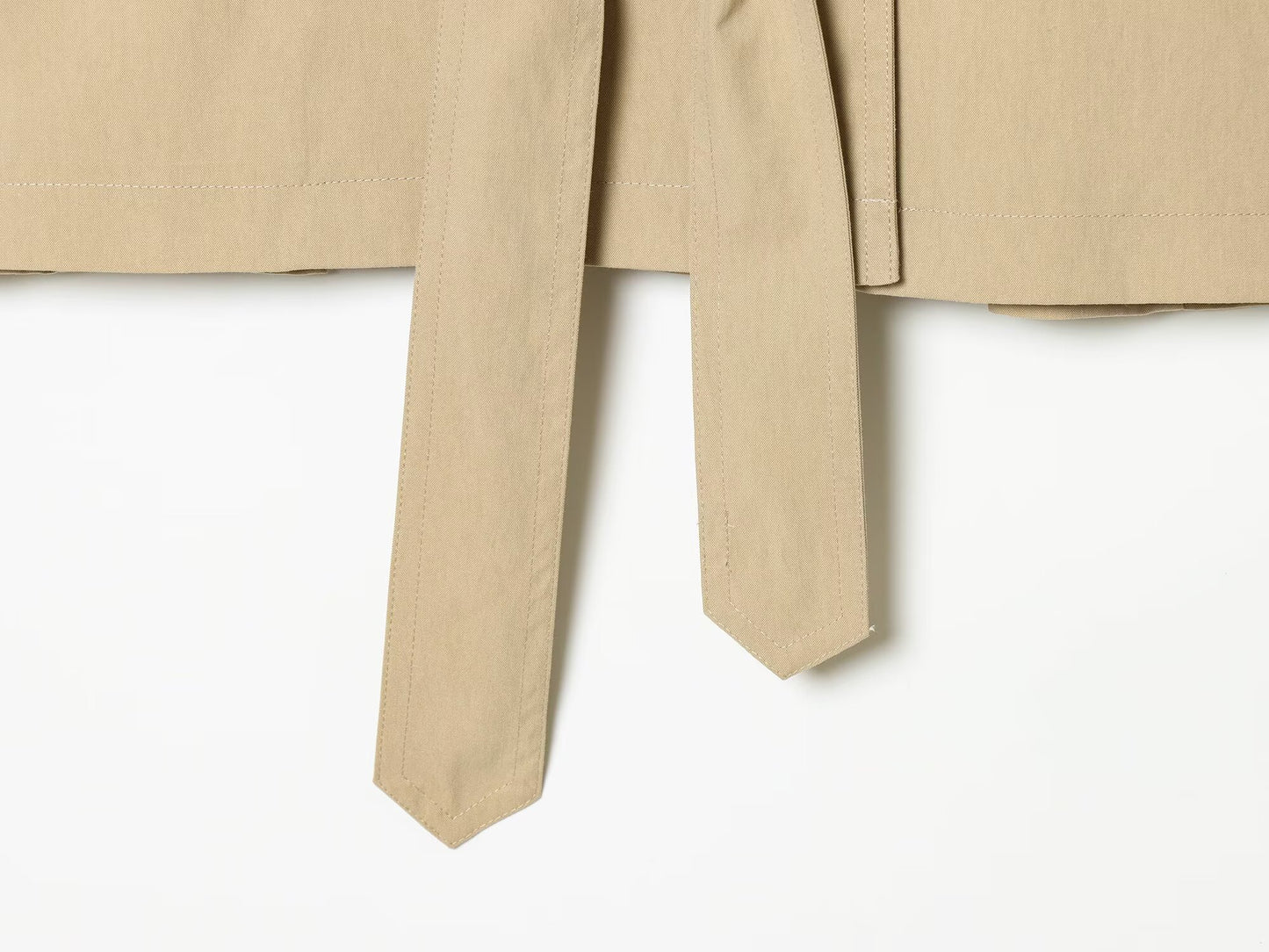 Women's with belt short windbreaker Coat