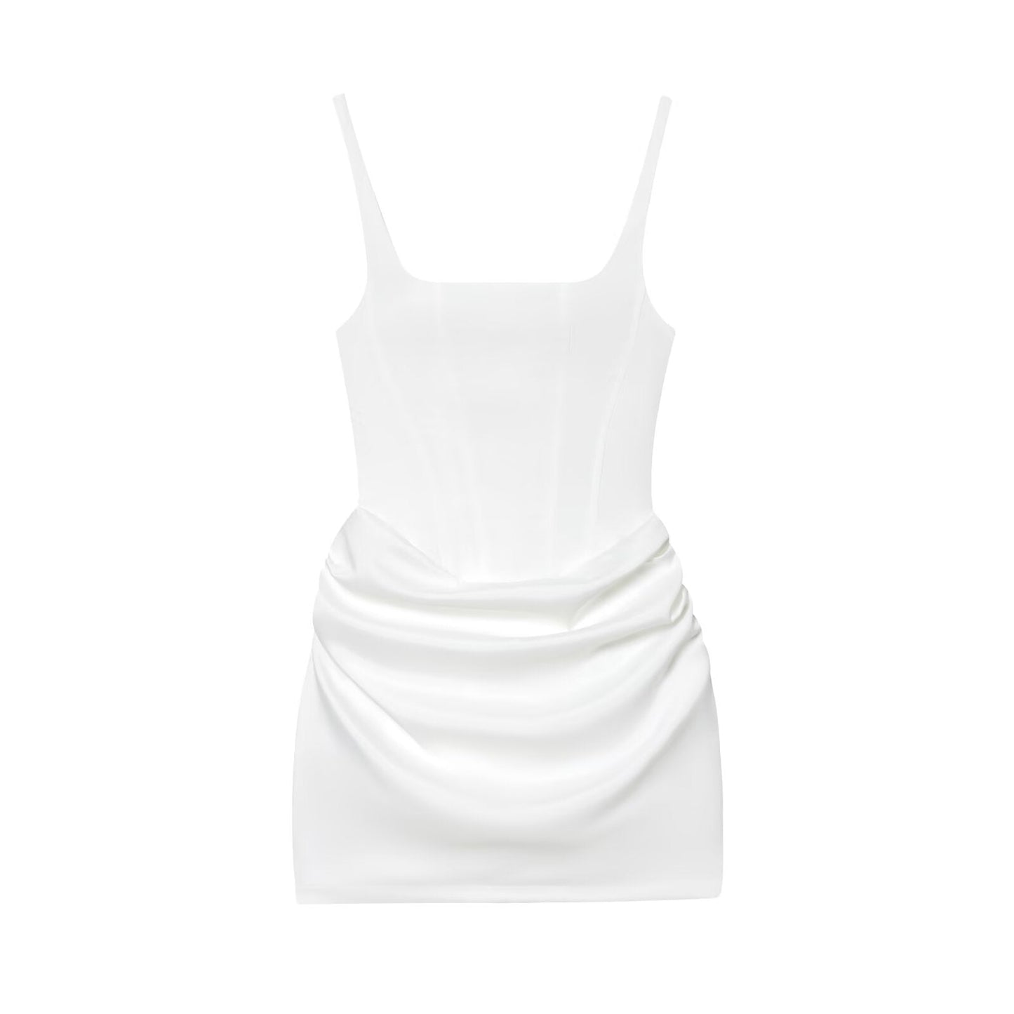 Women's sexy sleeveless hip hugging tied dress