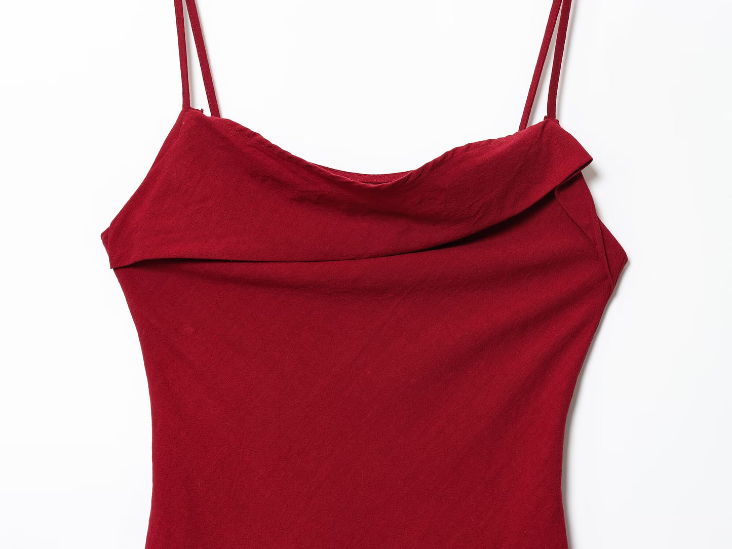 Women's Summer Fashion Ramie suspender Midi Dress